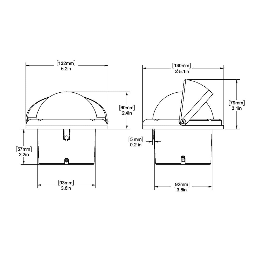 Ritchie SS-1002 SuperSport Compass - Flush Mount - Black [SS-1002]