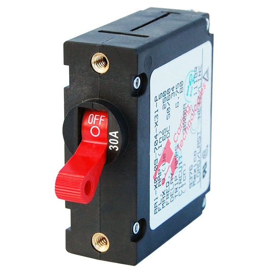 Blue Sea 7221 AC / DC Single Pole Magnetic World Circuit Breaker  -  30 Amp [7221]