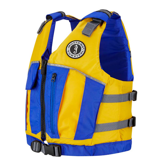 Mustang Youth Reflex Foam Vest - Yellow/Royal Blue [MV7030-220-0-216]